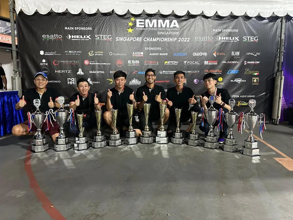 The Han Revolution team with their EMMA Singapore Championship trophy haul